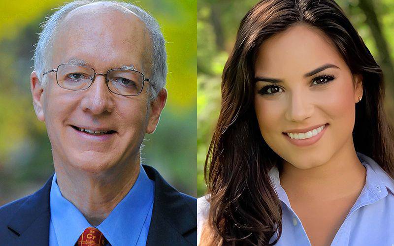 Bill Foster, left, and Catalina Lauf are candidates for the 11th District Congressional seat in November.