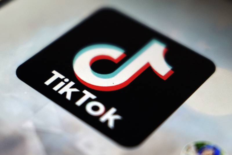 FILE - In this Monday, Sept. 28, 2020 filer, a logo of a smartphone app TikTok is seen on a user post on a smartphone screen, in Tokyo