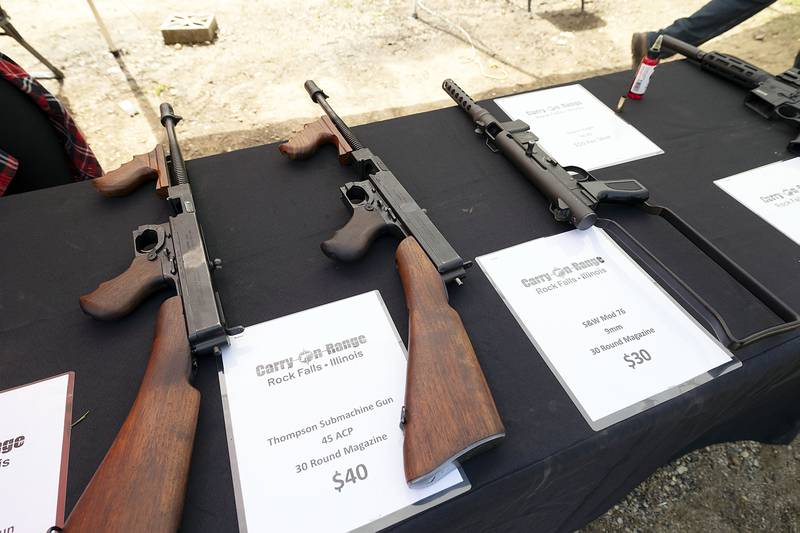 One of the more popular guns to try was the classic Thompson Submachine gun Saturday, May 6, 2023 at the open house. It can be shot at full auto with a hefty .45-caliber round.