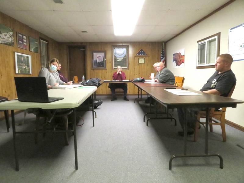 The Waterman Village Board of Trustees holds a meeting Tuesday, Dec. 14, 2021.