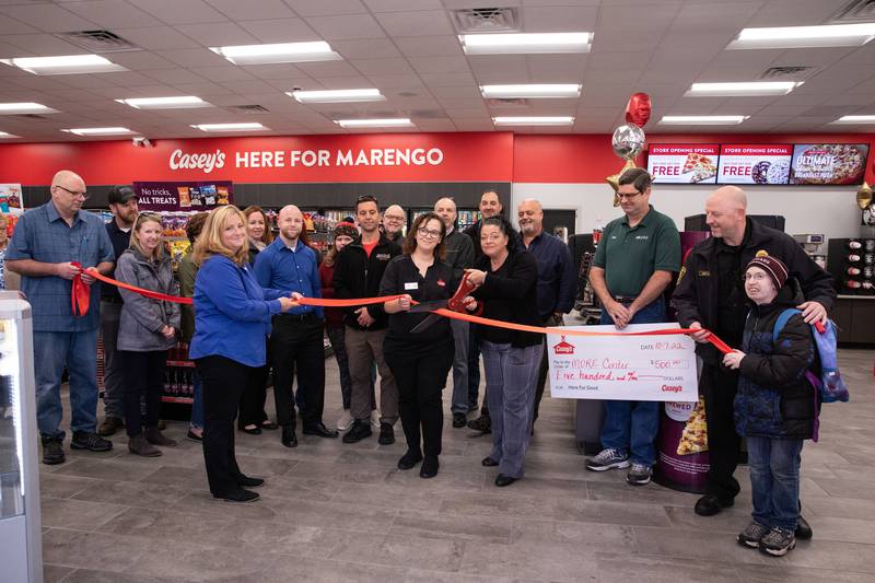 Casey’s celebrated the opening of its new Marengo location with a ribbon-cutting ceremony alongside members of the Marengo-Union Chamber of Commerce on Friday, Oct. 7, 2022.