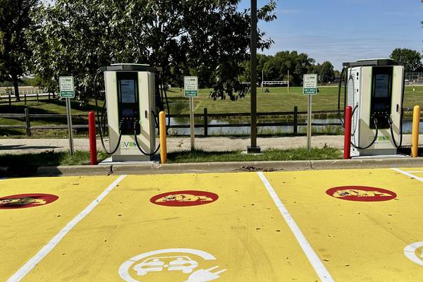 High-speed electric vehicle chargers at Batavia High School now operational