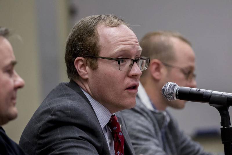 McHenry County State's Attorney Patrick Kenneally speaks during an Opioid Prevention and Intervention Task Force meeting Nov. 16 in Woodstock. Kenneally announced Thursday that his office will not prosecute former Algonquin Township Highway Commissioner Bob Miller after a nearly seven-month corruption probe.