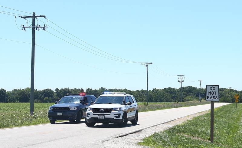 La Salle Co. Sheriff and Illinois State Police shut down a stretch of  East 15th road in Bruce Township on Tuesday July 12, 2022. Multiple injuries were  reported late Tuesday morning as workers with a home improvement company sustained electrical shocks in rural La Salle County, east of Leonore. The incident happened shortly after 11a.m.