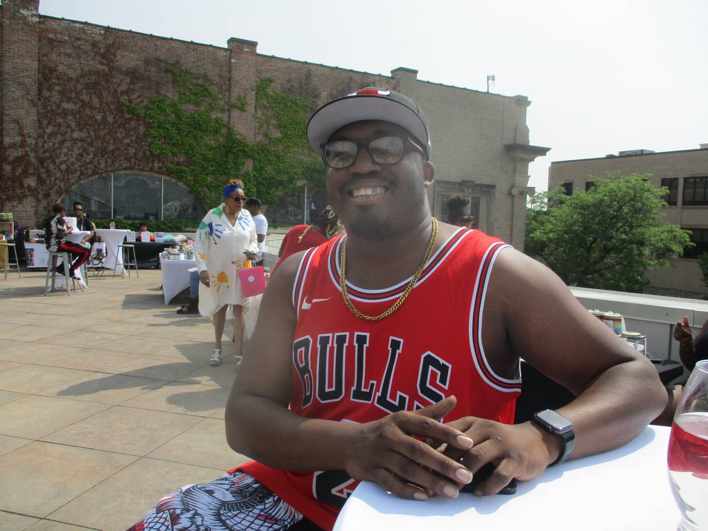 Rashe "RocSmoov" Waters, a hip hop performer at the Juneteenth celebration at the Joliet Area Historical Museum on Sunday, June 18, said he considers holiday states for Juneteenth "the start of real change."