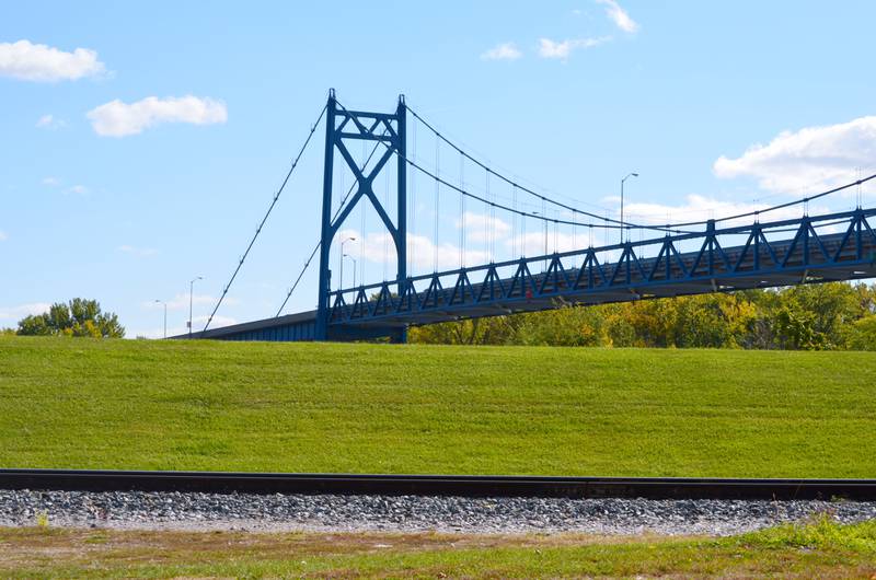 The South Bridge which carries U.S. 30 across the Mississippi River reopened Wednesday, Oct. 5. IDOT has been repairing and repainting the suspension bridge – officially the Gateway Bridge – since Sept. 6. The project was completed 10 days ahead of schedule.