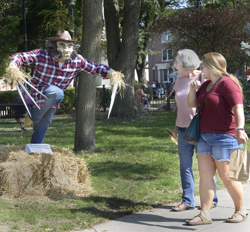 Quite a few festival goers were startled when coming upon this menacing scarecrow Saturday during the annual Scarecrow Festival in Ottawa.