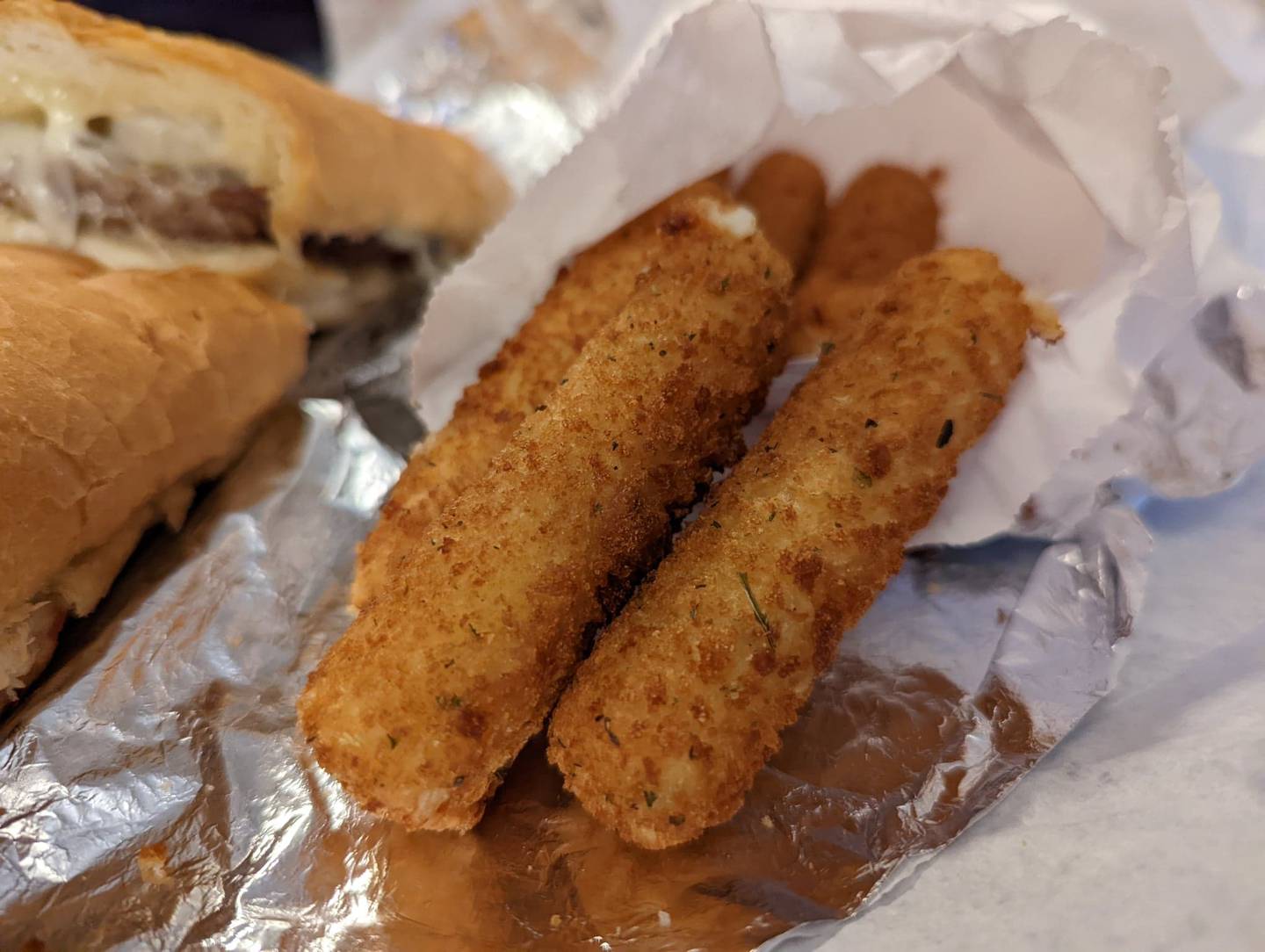 Mickey’s Gryos in Crest Hill serves up more than gyros. The venue has a full menu of sandwiches, soups, salads, barbecue and other dinners, specials and milk shakes in five flavors. Pictured are Mickey's cheese sticks.