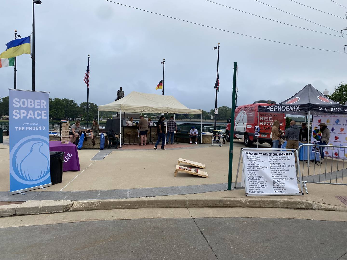 Sauk Valley Voices of Recovery set up a "Sober Space" at the River Country 101.7 Summer Kickoff event on June 1, 2024. Those attending the event in recovery or just looking for an alternative to alcohol were able to purchase mocktails and other nonalcoholic beverages to enjoy at the concert.