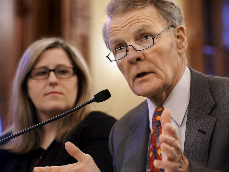 Illinois House Speaker Michael Madigan, D-Chicago, speaks at a House committee hearing April 1 at the Capitol in Springfield.
