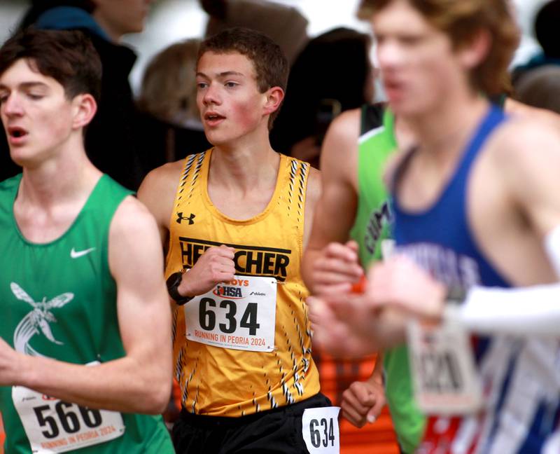 Herscher's Jeremy Szepelak competes in the Class 1A State Cross Country Championships on Saturday, Nov. 9, 2024 at Detweiller Park in Peoria.