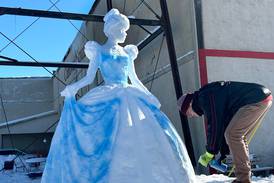Cinderella rises from the snow in Oregon, Illinois