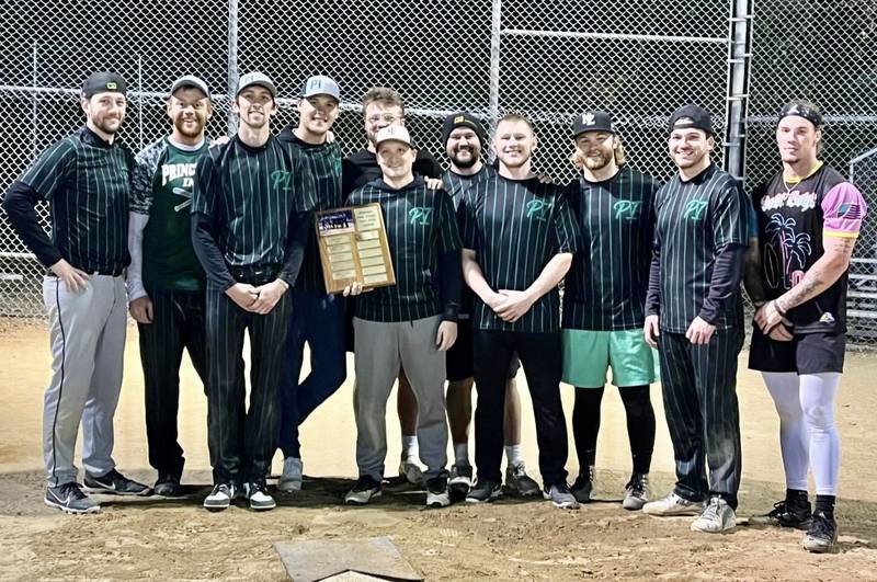 The Princeton Inn won the Princeton Park District Slowpitch Softball League championship, defeating Elite Welding 10-8 and 20-10 on Monday night at Westside Park. Team members are (from left to right) Daniel Murray, John Standley, Michael Murray, Reid Clary, Wyatt Davis, Jon Henegar, Blair Bickett, Dylan Olson, Jett Wedkind, Tanner Kuhne and Noah Atkinson.