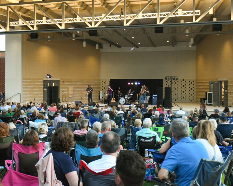 Rocks Off: A Tribute to The Rolling Stones perform at Memorial Park in Wheaton on Friday Aug. 2, 2024.