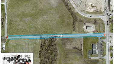 Parts of New Lenox Road in Joliet will close starting Monday