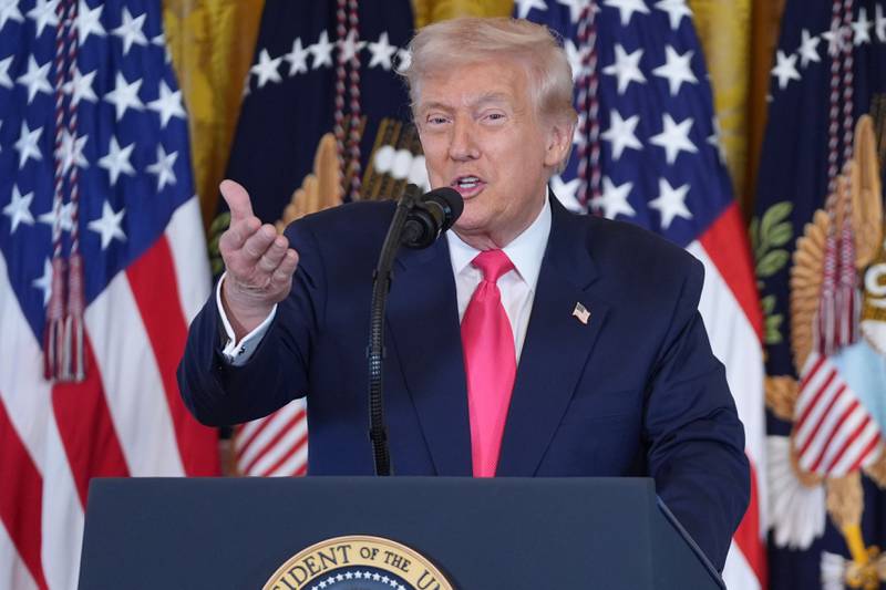 President Donald Trump speaks during an event on foster care in the East Room of the at the White House, Thursday, Nov. 13, 2025, in Washington. (AP Photo/Evan Vucci)