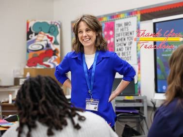 Teacher Amber Burks connects with kids through art
