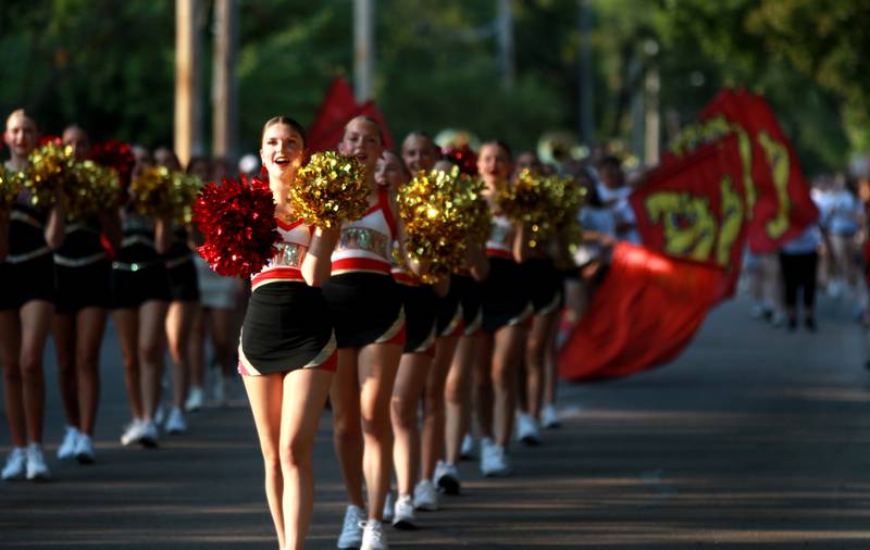 Batavia High School cheerleaders participate in the school’s annual homecoming parade on Wednesday, Sept. 11, 2024 in Batavia.