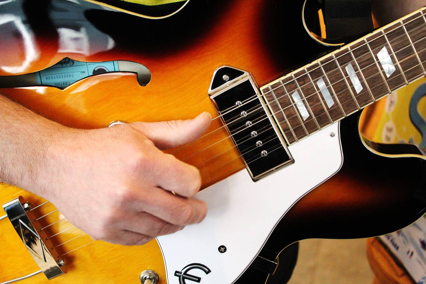 The Epiphone Casino electric guitar had been Todd Lorenc's "dream guitar" for 35 years before he finally got one in October. Now he's performing with it and exploring what all it could do – something that popular musicians like John Lennon did during the latter half of his time with The Beatles.