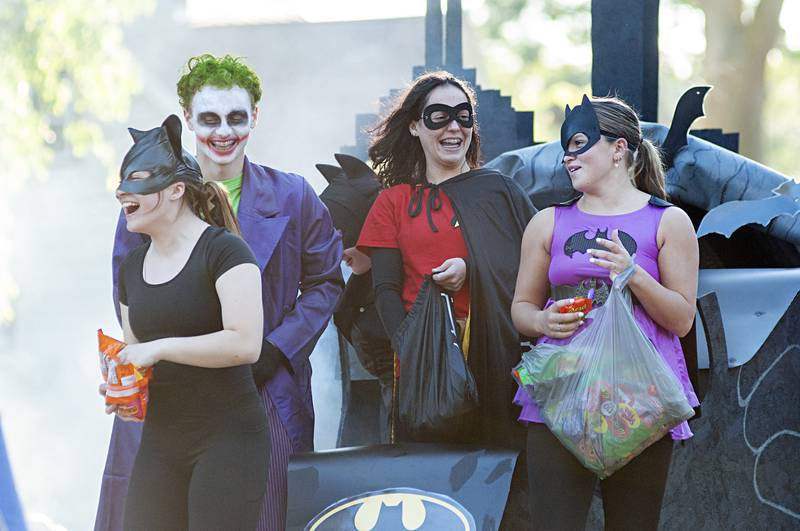 The Rock Falls junior class rides their "batastic"homecoming float Thursday, Sept. 22, 2022 through the parade. The football team will play Genoa-Kingston Friday night.