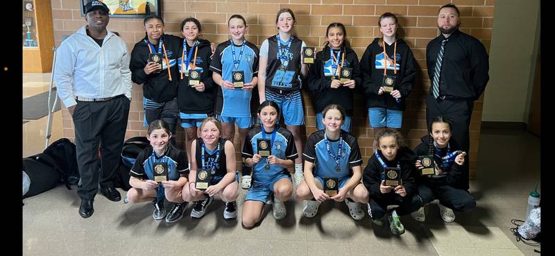 The IV Elite Ballers girls basketball capped their season with a third-place finish in the state tournament in Champaign. Team members are Yazlin Castaneda, Vivianna Verucchi, Harper Sayler, Chloe Kreider, Mina McFadden, Kenlee Heider, Jocy Lopez, Briella Ahern, Laquisha Miracle Wright, Yulliana Mandujano, Sofia Smith, Gabriella Castaneda  and coach Jordan Stalter. The team plays a regular season of six to eight, one-day tournaments in the Northern Illinois area.  For more info or to join, please go to www.iveliteballers.com. The summer season starts soon, with registration ending May 25.