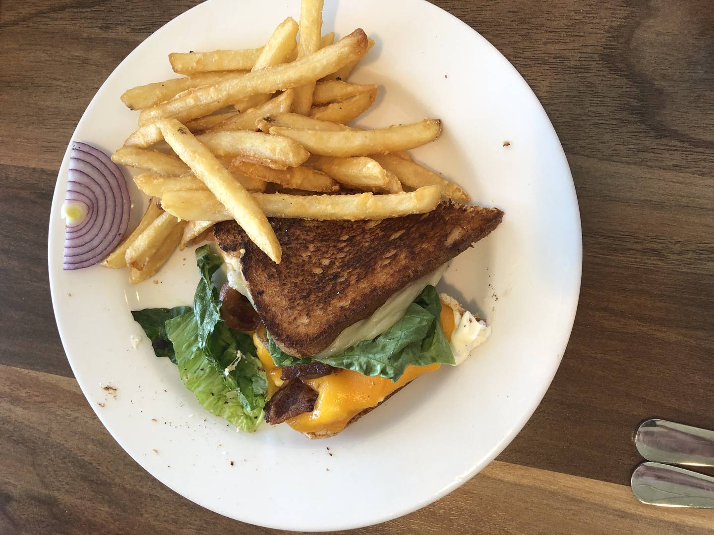 The “Grown Up” grilled cheese at the Ironwood Grille in McHenry was half-gone before the photo was taken.