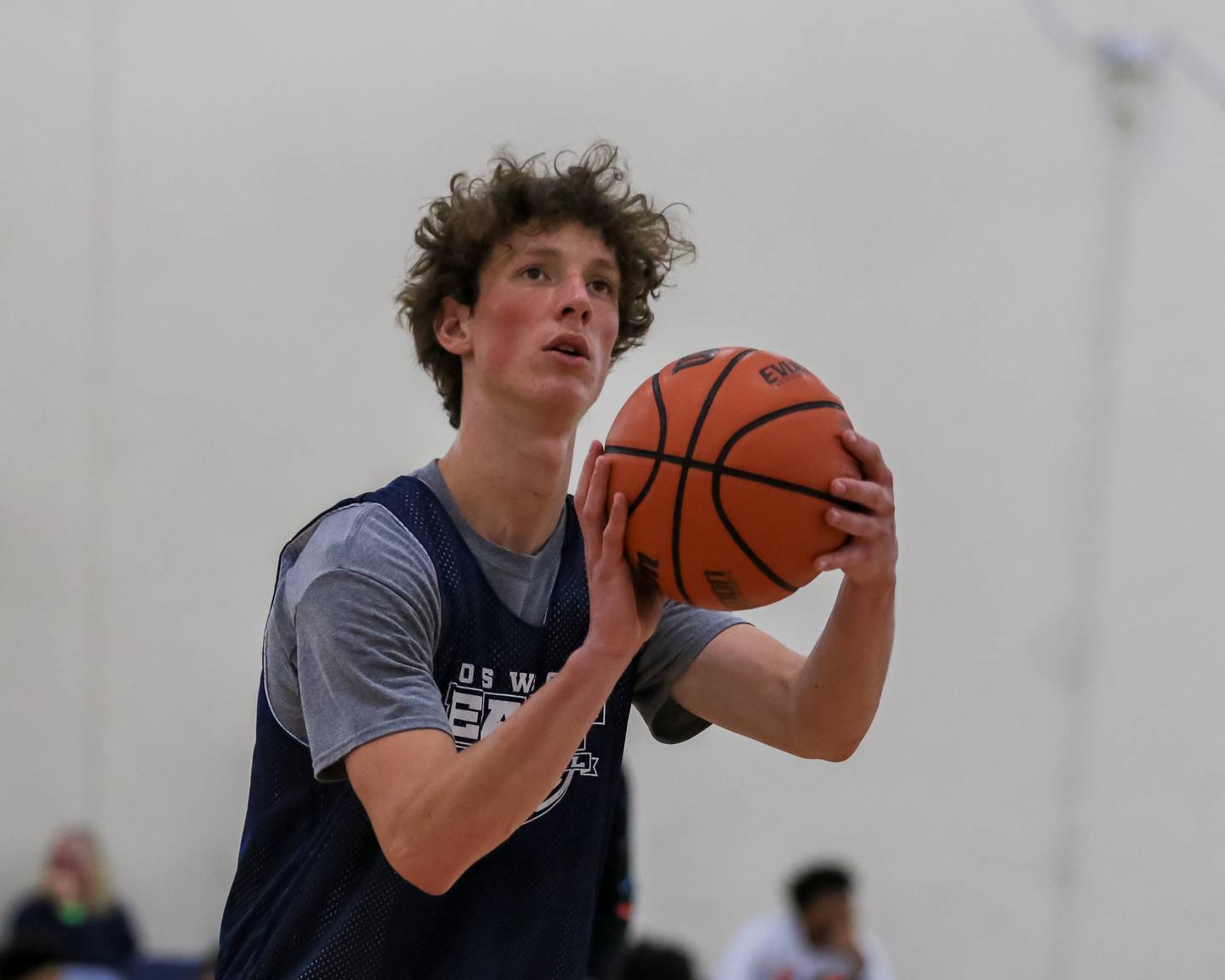 Oswego East's Ryan Johnson (3) shoots a free throw in their game vs Lane Tech at the Riverside-Brookfield Shootout. June 18, 2022.