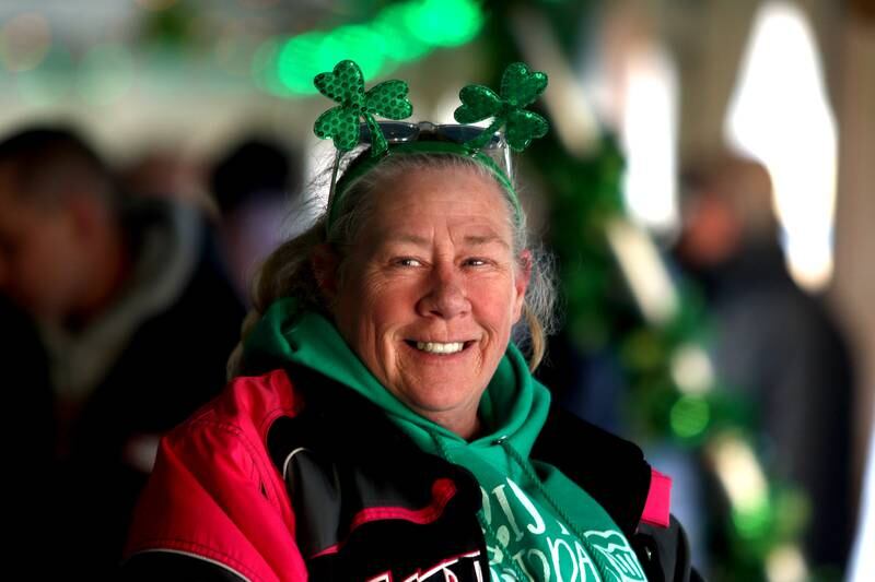 Sandy Kasper of McHenry attends the ShamROCKS the Fox Festival in McHenry Friday, March 17, 2023.