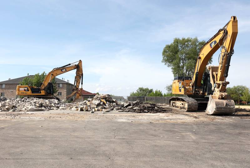 Demolition of the Hillcrest Shopping Center is nearing its completion Thursday, May 19, 2022.