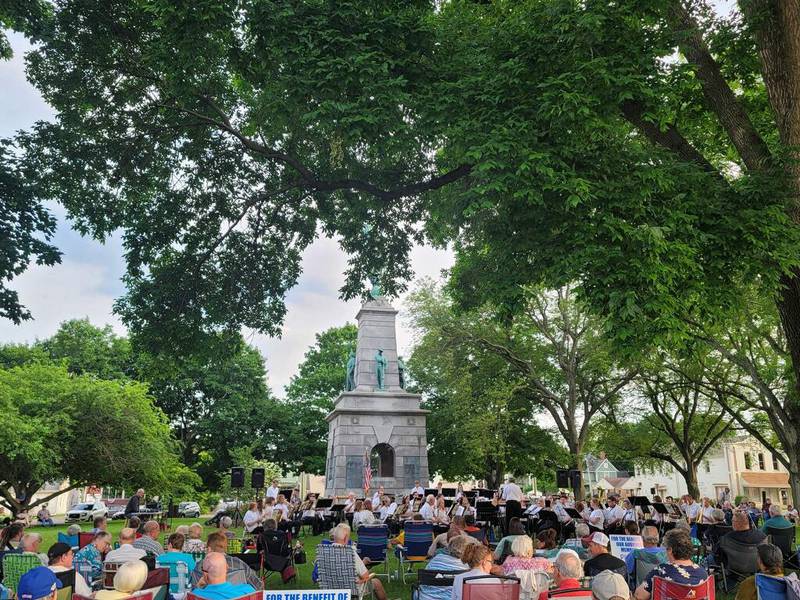 A number of people showed up at Soldiers and Sailors Park in Princeton to see the Princeton Community Band perform Sunday, June 5, 2022.