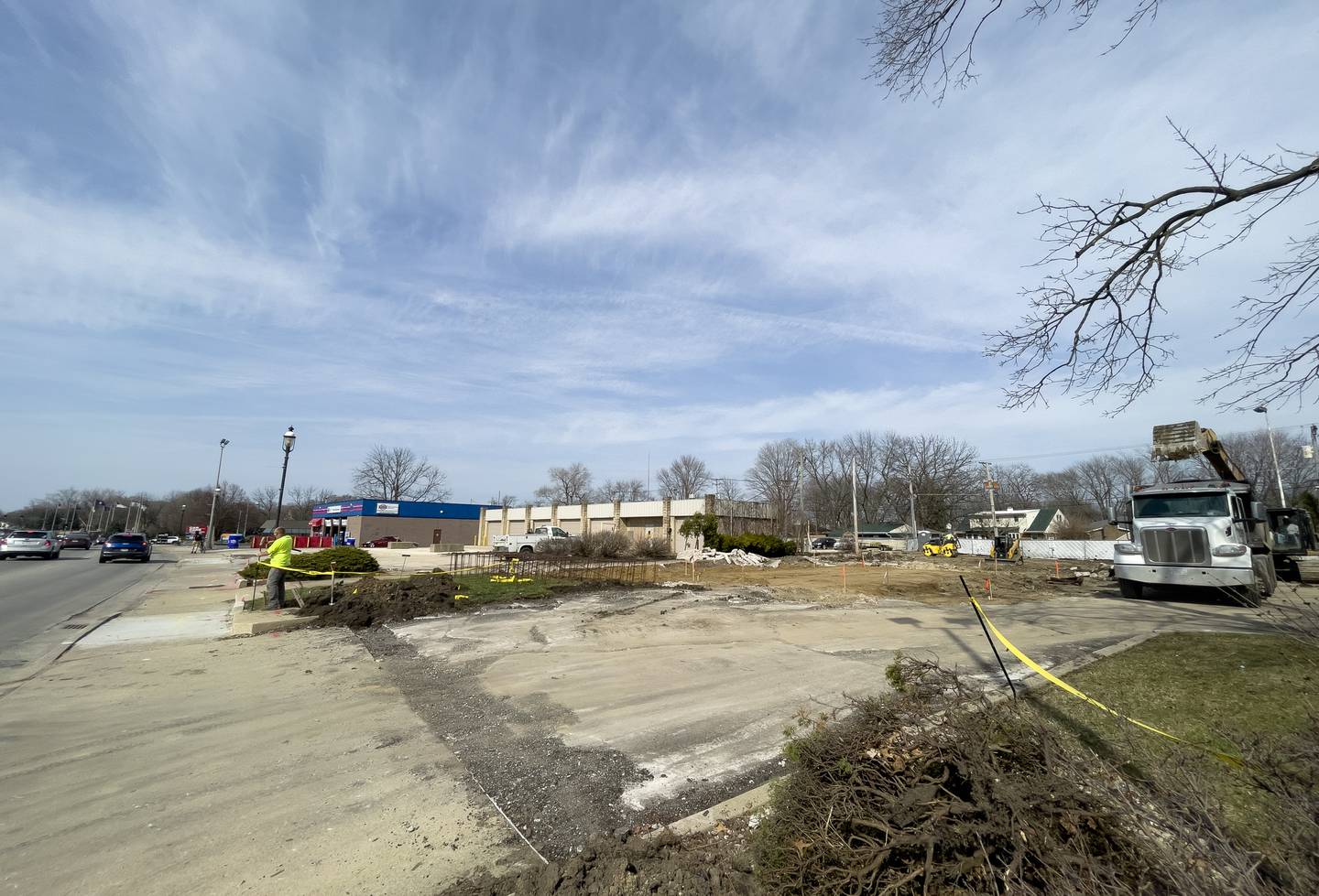 Construction is underway on a new Scooter's Coffee drive-thru in the 500 block of South Main Street in Bourbonnais on March 25, 2026.