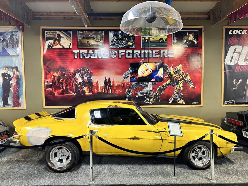 This Volo Museum star car — a promotional model of Bumblebee from the 2007 movie "Transformers," used by Paramount to tout the film — will be on view at the Illinois Camaro booth at the Chicago Auto Show Feb. 11-20 at McCormick Place. Visitors can scan a QR code to enter Volo's Winter Weekend Getaway Contest.