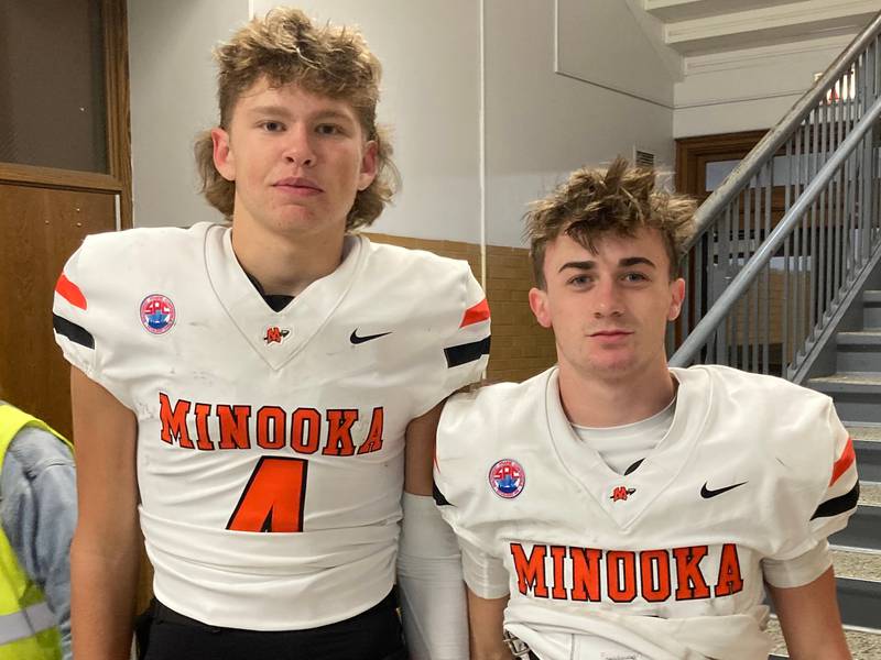 Minooka's Zane Caves (left) and Ty Couch (right).