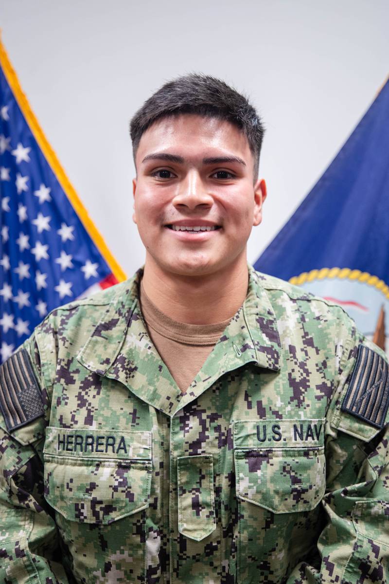 Airman Damian Herrera, a native of Vernon Hills, serves on the USS John L. Canley.