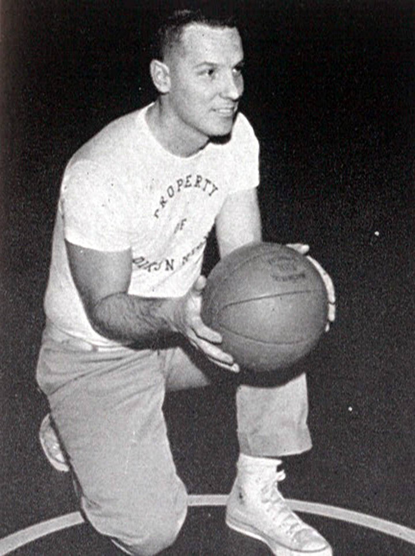 Lyle Bogott, who was Dixon High School boys basketball coach during the 1950s, appears in a file photo from that period.