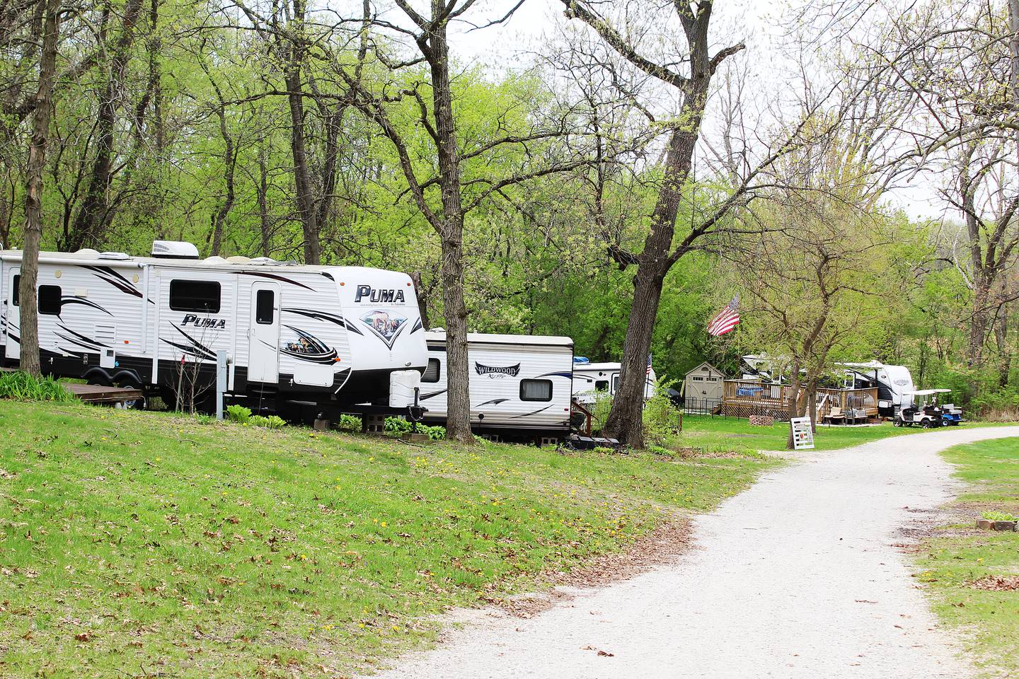 Mendota Hills Campground, located between Amboy and Sublette, spans 130 acres with 200 sites for seasonal and weekend camping, with or without utility hookups.