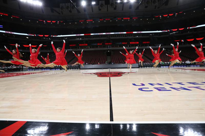 The Streatorettes perform at halftime during a game against Seneca on Tuesday, Dec. 21, 2023 at the United Center in Chicago.