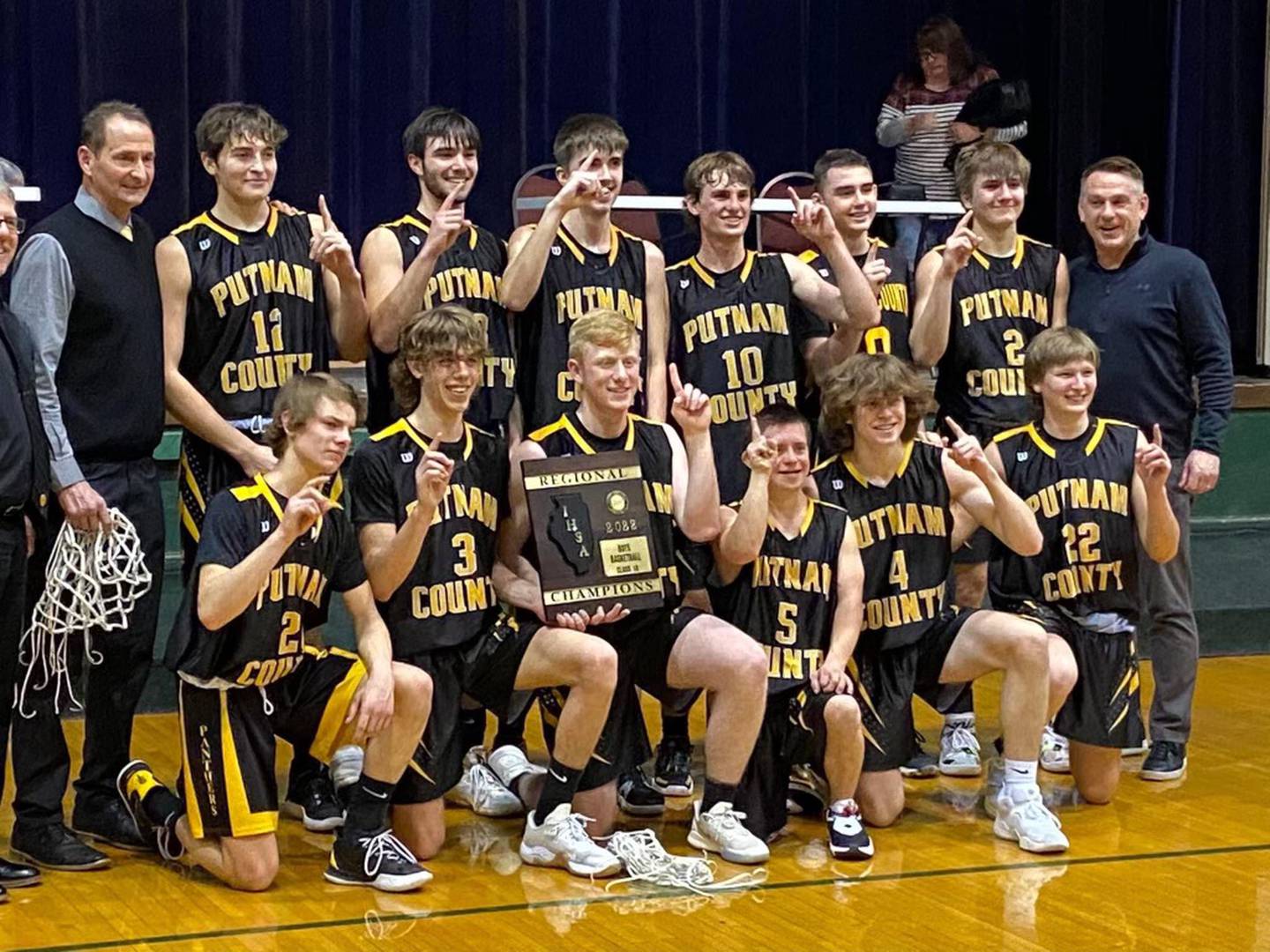 Putnam County Harold Fay was named as a IBCA Class 1A Coach of the Year for District 12. He led the Panthers to the regional champion and Sweet 16 finish with a 21-15 record.