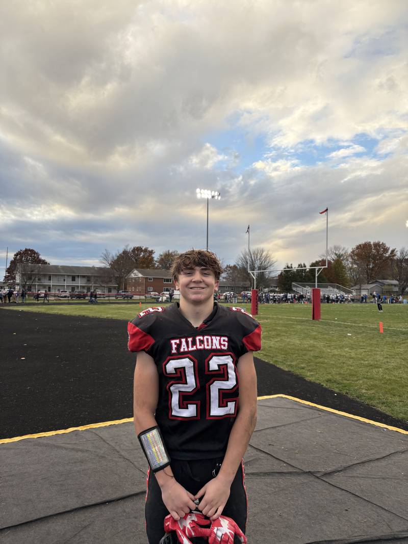 Gibson City-Melvin-Sibley junior running back Jacob Chase finished with 31 carries for 218 yards and three touchdowns in a 28-0 victory over Newman Central Catholic in the second round of the IHSA Class 1A playoffs.