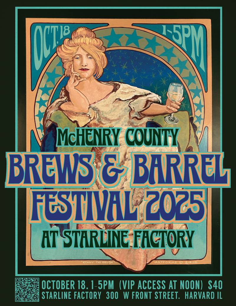McHenry Brews & Barrel Fest is Saturday, Oct. 18 at The Starline Factory in Harvard.