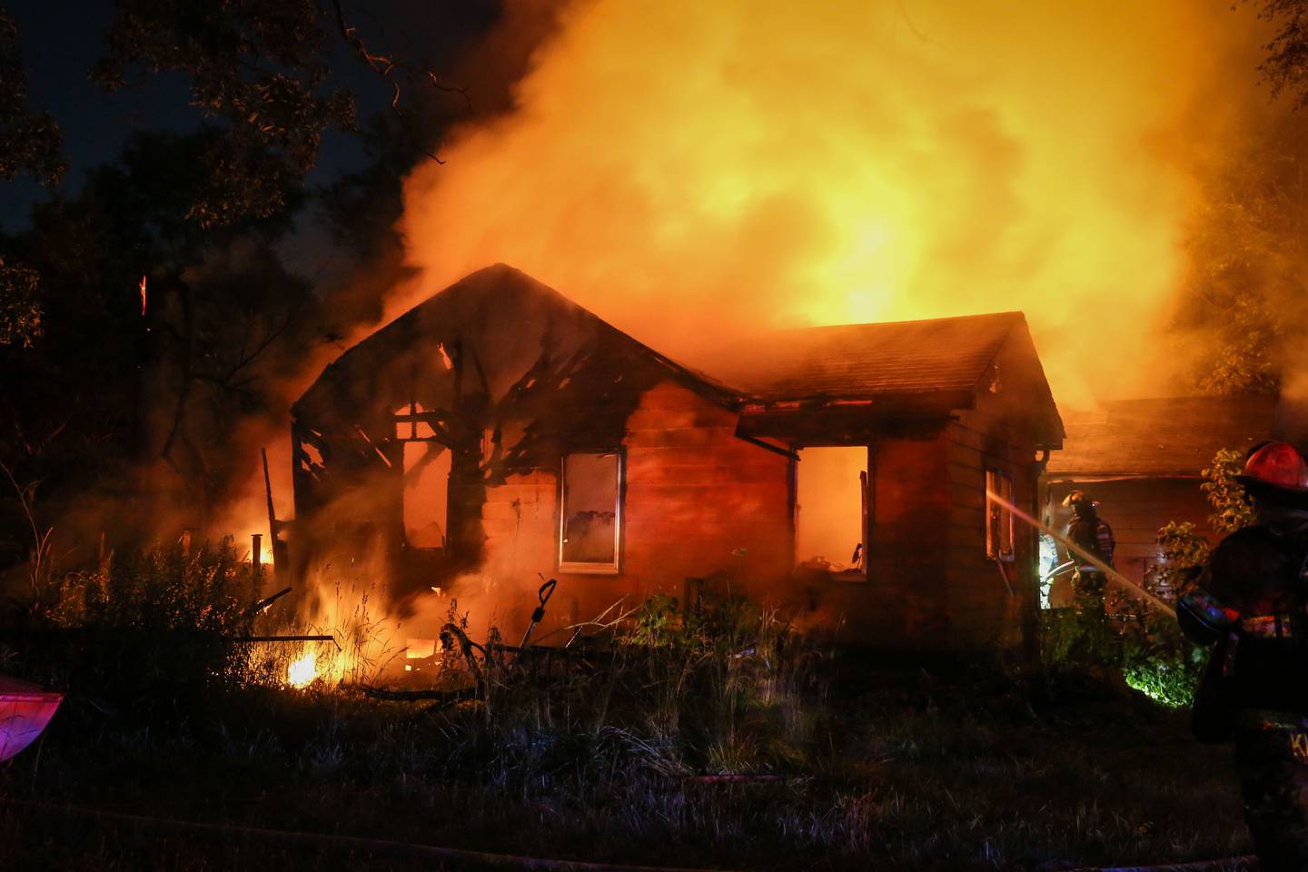A fire in Spring Grove early Thursday morning, July 14, 2022, left one person dead and destroyed a house in the 900 block of Main Street Road.