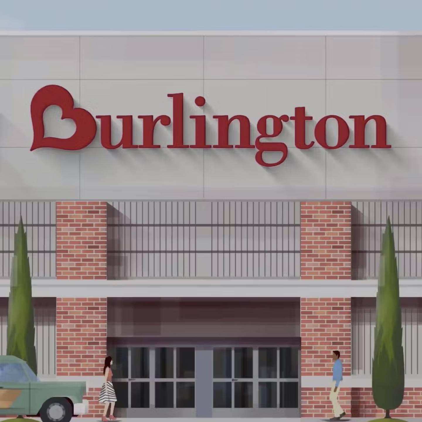 A Burlington store is shown in a rendering on the retailer's website.