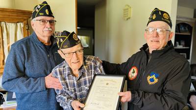 Veteran receives 50-year Certificate of Continuous membership in the American Legion