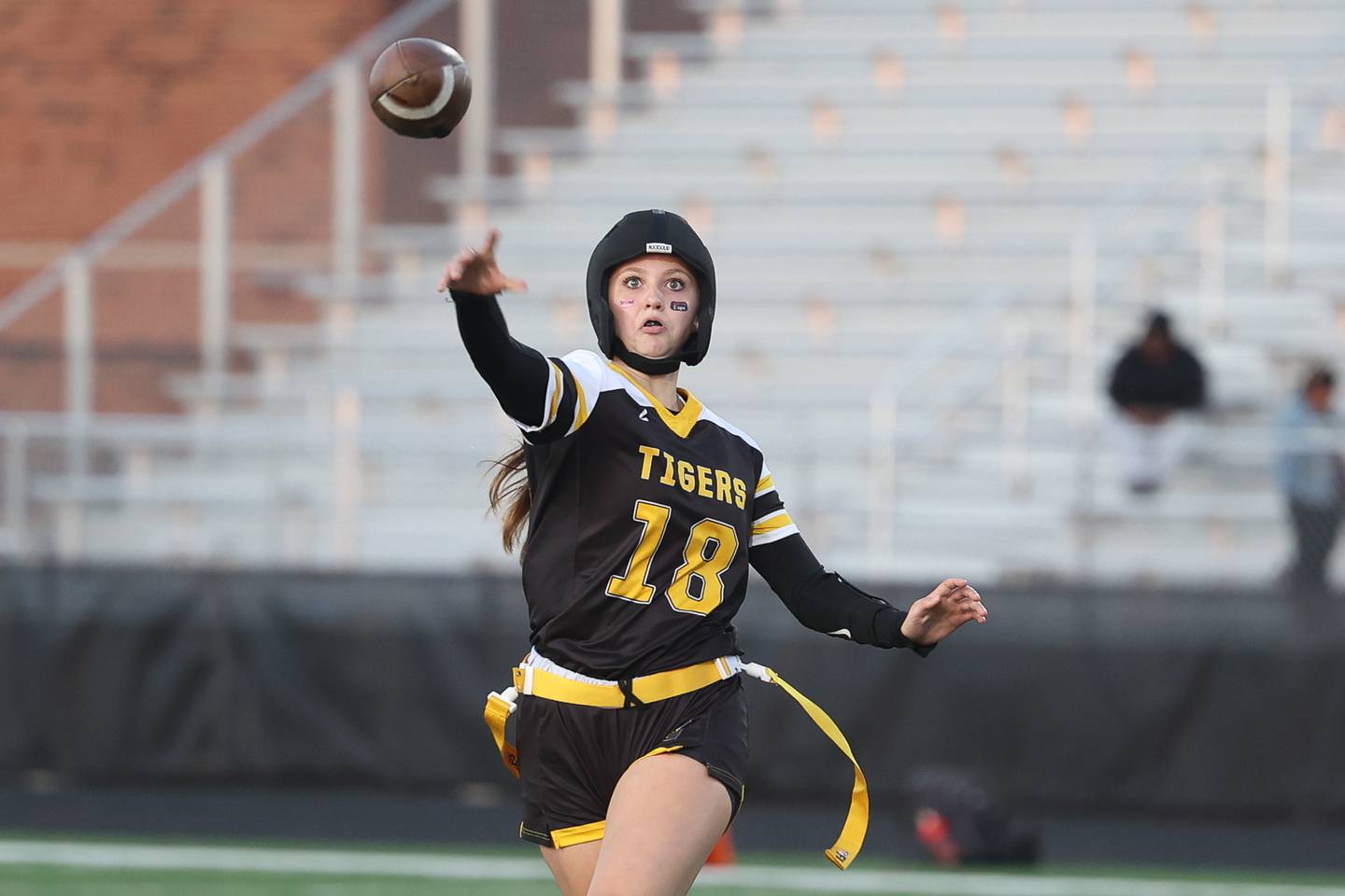 Joliet West’s Maya Zanzola passes against Joliet Central on Wednesday, Oct. 2, 2024 in Joliet.