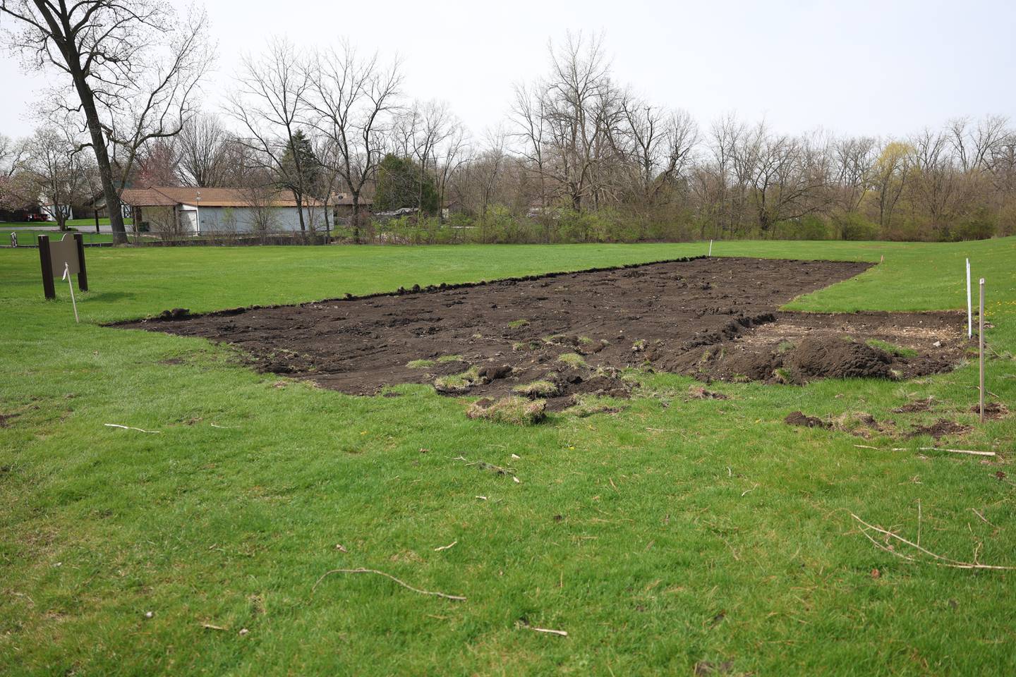 The Lockport Township Park District building 16 raised beds at the new Bloom Lockport community garden in Bonnie Brae Park on Saturday, April 11, 2026 in Lockport.