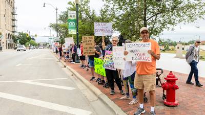 Protesters in Joliet rally against Trump agenda, call for resistance