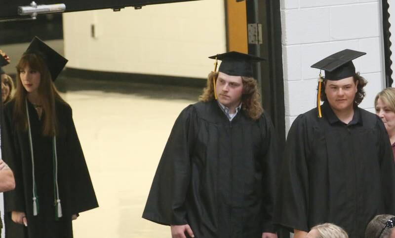 Putnam County graduates enter the gymnasium during the Class of 2023 graduation ceremony on Sunday, May 21, 2023 at Putnam County High School.