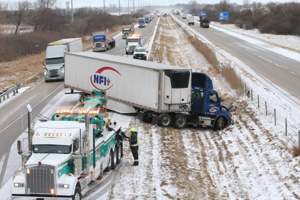 Photos: Snow squall causes major closure of Interstate 80 involving multiple accidents between Utica and Ottawa