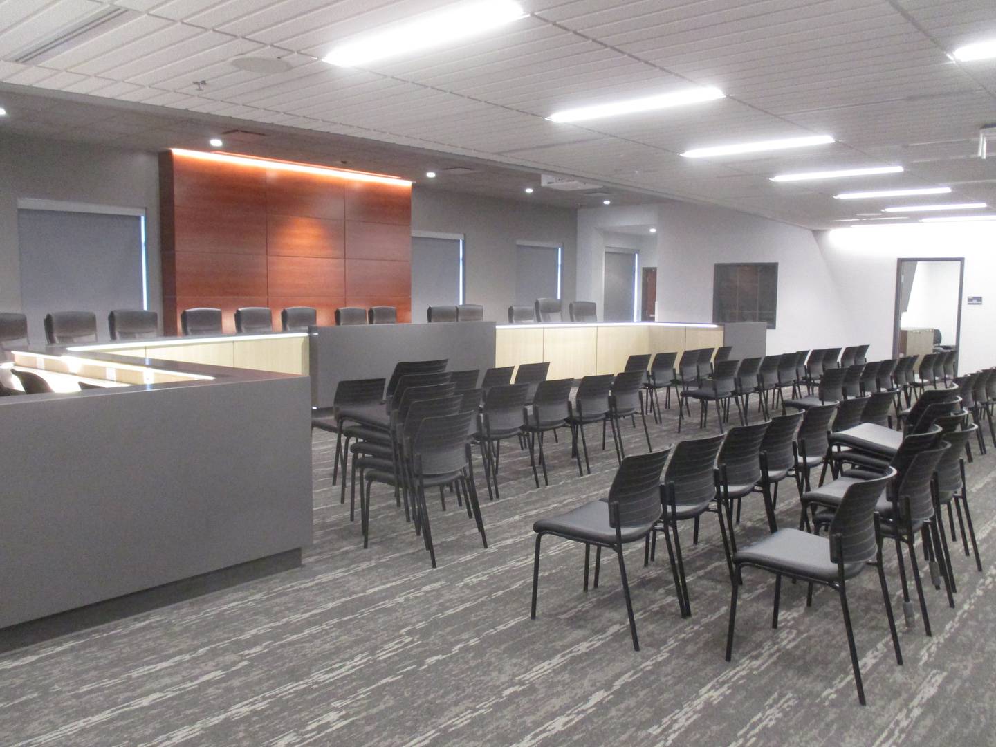 The new Yorkville City Council Chambers has space for about 90 people.