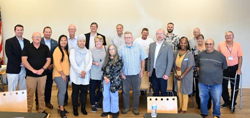 Leaders from the city of Sandwich, DeKalb County Board, Grundy County Board, KAD Engineering, LaSalle County Board, Newark Grade School Board, village of Oswego, village of Lisbon and village of Somonauk attended a local leader’s luncheon hosted by State Representative Jed Davis, R-Yorkville.